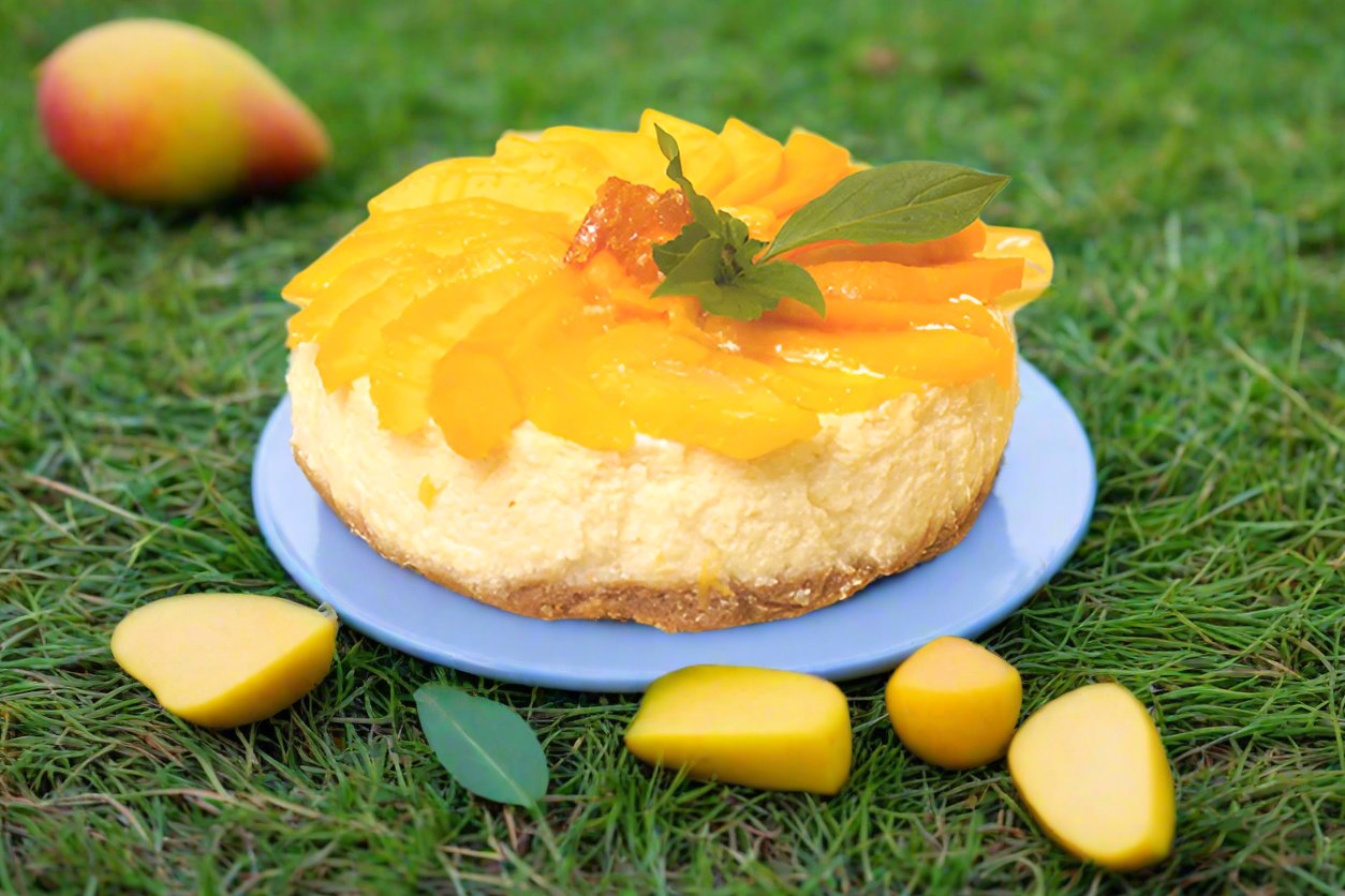 Cheesecake with Mango Topping